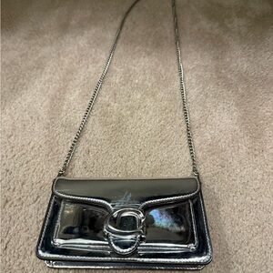Coach Metallic Silver Mini Bag